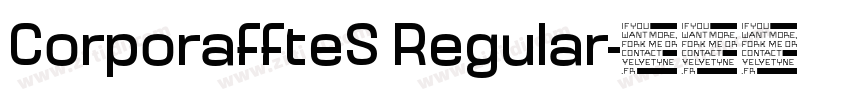 CorporaffteS Regular字体转换